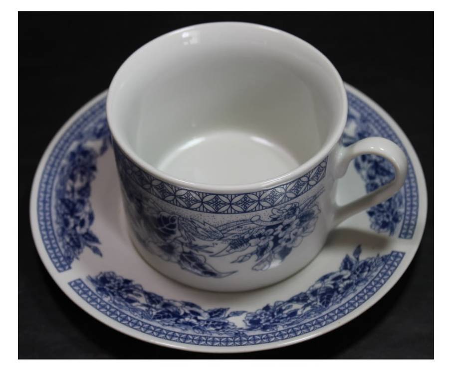 Blue England Tea Set 6 Cups & Saucers