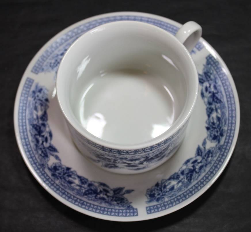 Blue England Tea Set 6 Cups & Saucers