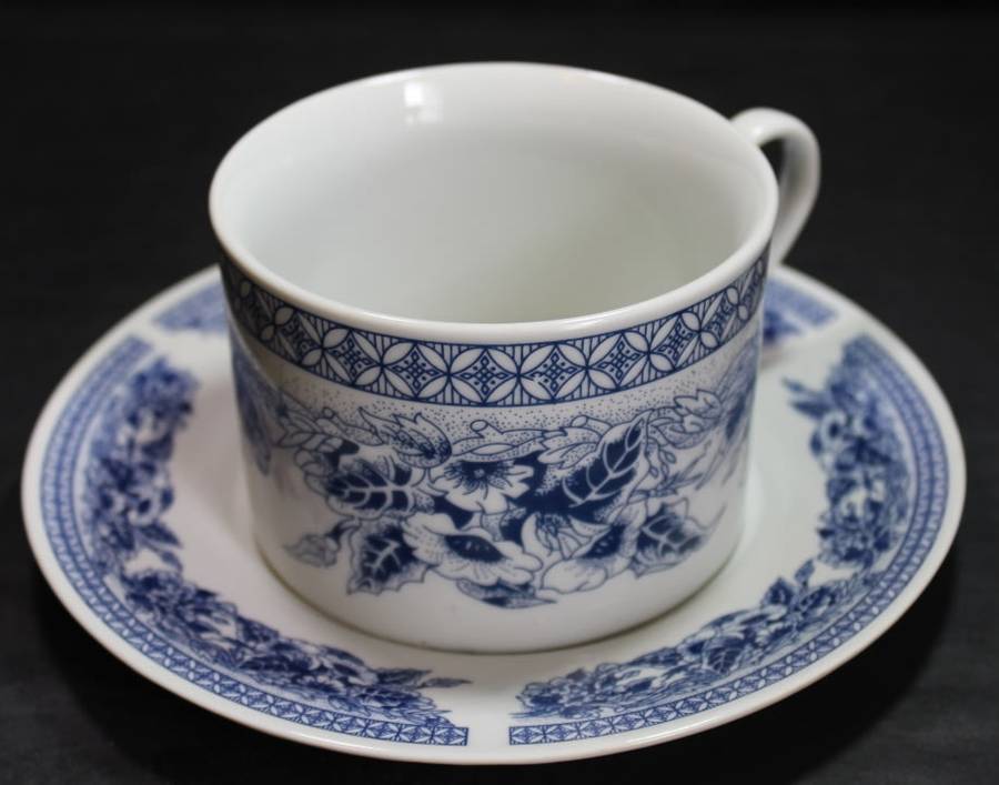 Blue England Tea Set 6 Cups & Saucers