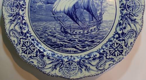 Boch Belgium Galleon Ship Charger Plate