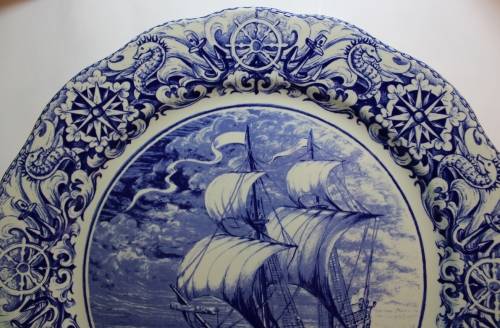 Boch Belgium Galleon Ship Charger Plate