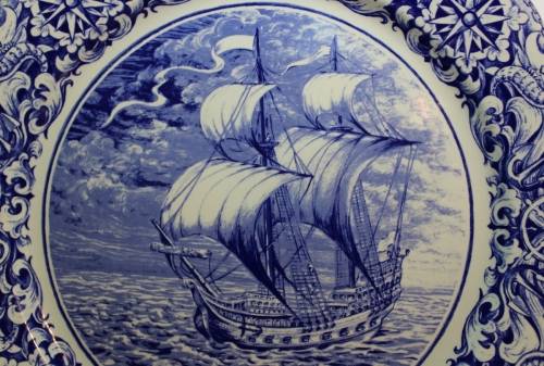 Boch Belgium Galleon Ship Charger Plate