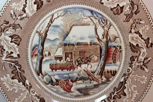 Johnson Bros Historic America Thanksgiving Decorative Wall Plate