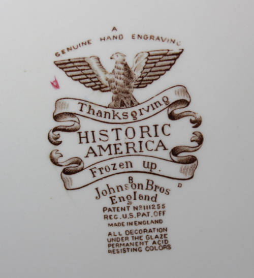 Johnson Bros Historic America Thanksgiving Decorative Wall Plate