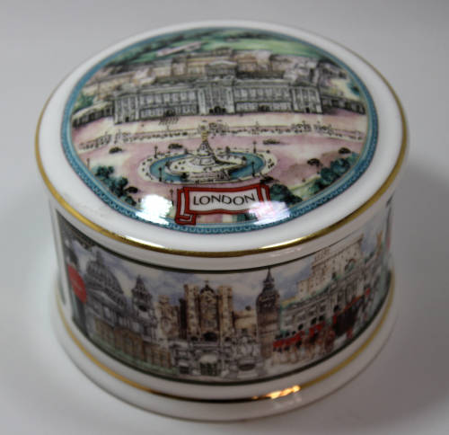 James Sadler "Horseguards" Trinket Dish or Powder Bowl With Lid