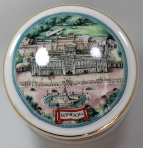 James Sadler "Horseguards" Trinket Dish or Powder Bowl With Lid