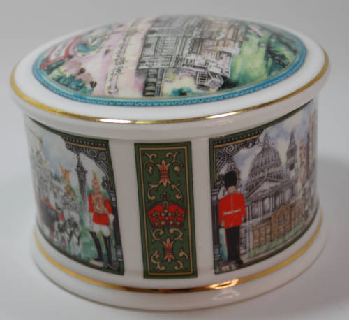 James Sadler "Horseguards" Trinket Dish or Powder Bowl With Lid