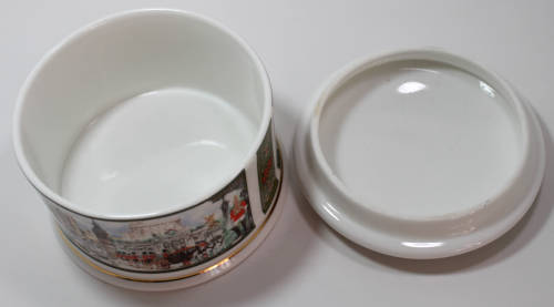 James Sadler "Horseguards" Trinket Dish or Powder Bowl With Lid