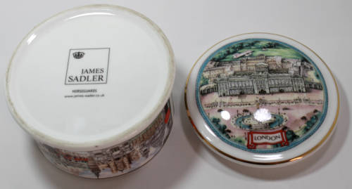 James Sadler "Horseguards" Trinket Dish or Powder Bowl With Lid