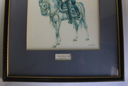 Cavalry Officer Great Britain 1845 by Wolfgang Tritt Framed Reproduction Print.