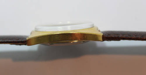 Rotary 21 Jewels Automatic Men`s Gold Plated Wristwatch New Leather Strap