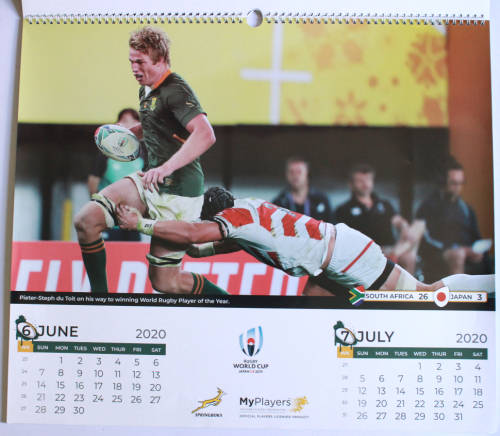 Rare Rugby World Cup 2019 Springboks World Champions Calendar 2020.