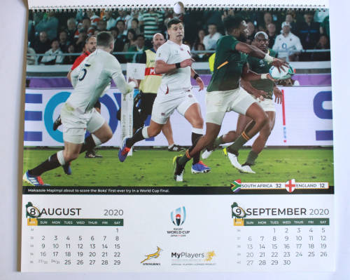 Rare Rugby World Cup 2019 Springboks World Champions Calendar 2020.