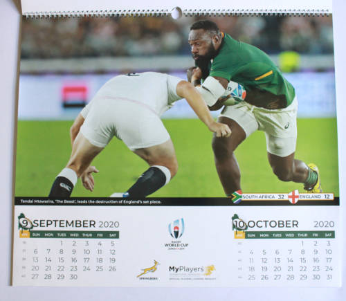 Rare Rugby World Cup 2019 Springboks World Champions Calendar 2020.