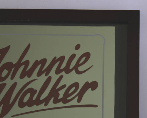 Johnnie Walker Scotch Whisky Bar Mirror in Black Frame