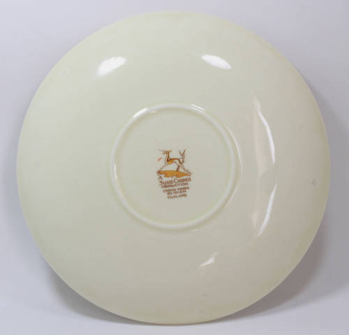 Vintage Susie Cooper Soup Bowl with Saucer Pattern 499