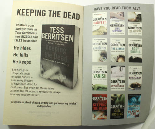 The Killing Place by Tess Gerritsen Softcover Book