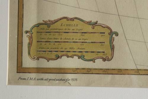 Framed Reproduction Print of map L`Afrique Dresee By Robert de Vaugondy 1756