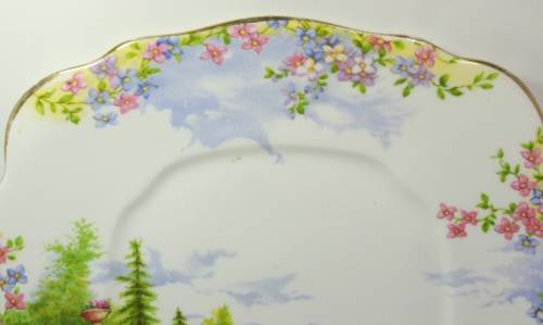 Royal Albert Bone China `Kentish Rockery` Handled Cake Plate
