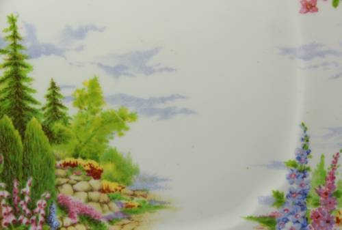 Royal Albert Bone China `Kentish Rockery` Handled Cake Plate