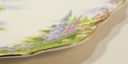 Royal Albert Bone China `Kentish Rockery` Handled Cake Plate