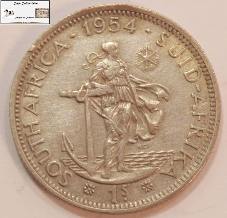 South Africa 1 Shilling 1954  Coin Circulated