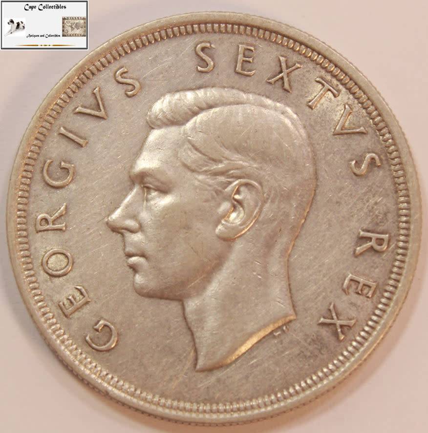 South Africa 5 Shillings 1951 Coin`Springbok` Circulated