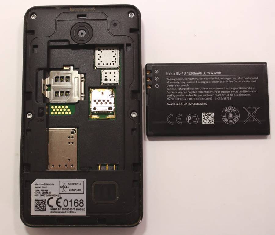 Nokia GSM Cellphone Microsoft Mobile Model Asha 210.3 Black