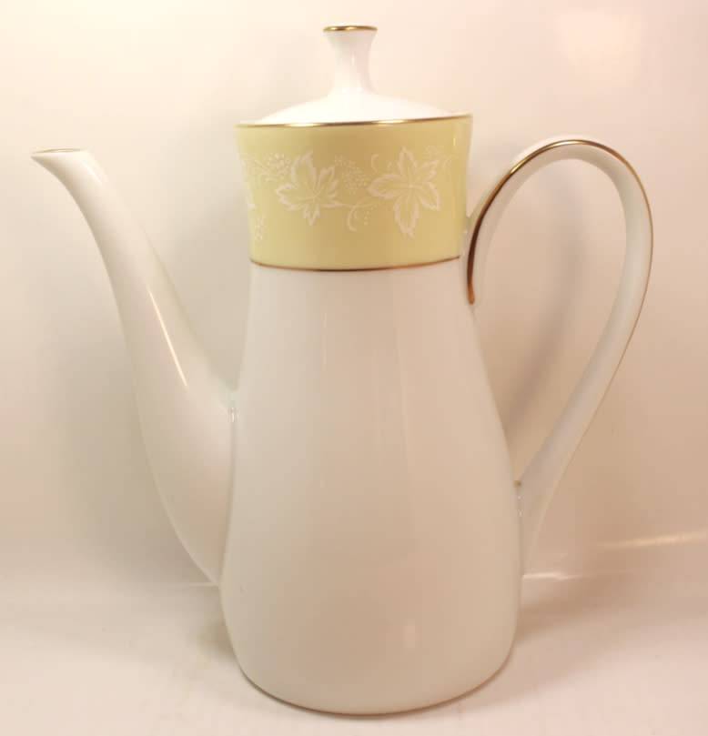 Vintage Noritake `Annulaire` 6689 Elegant Coffee Pot Made In Japan
