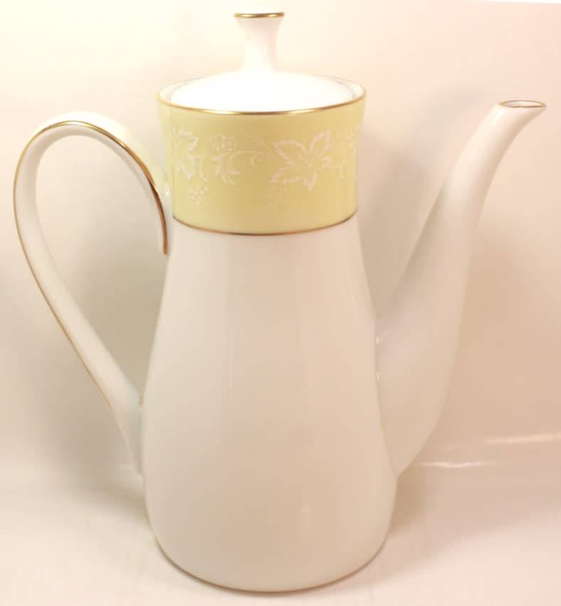 Vintage Noritake `Annulaire` 6689 Elegant Coffee Pot Made In Japan