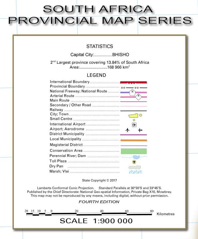 Eastern Cape Provincial Map - Printed Map