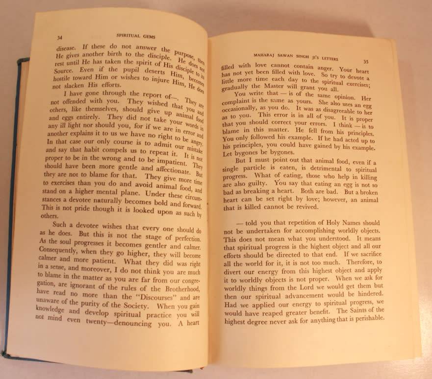 Spiritual Gems by Huzur Maharaj Sawan Singh Hardcover Book