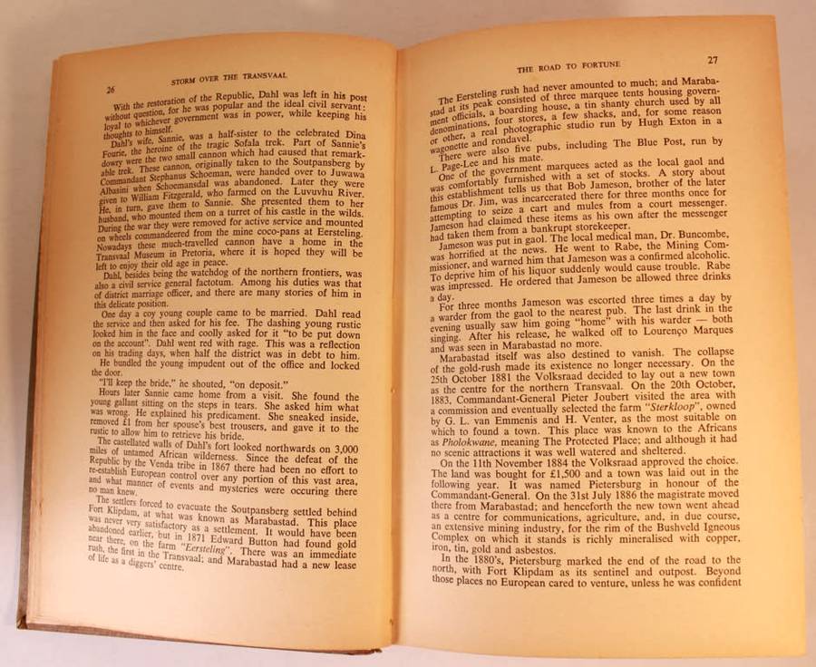 Storm Over The Transvaal by T V Bulpin, First Edition Hardcover Book