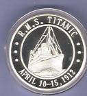 R.M.S. TITANIC APRIL 1912 SILVER COMMEMORATIVE COIN NEW