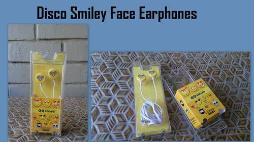 Disco Smiley Face Earphones