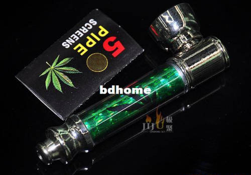 Small Metal Smoking Pipe with 5 Pipe Screens