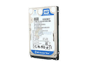 HARD DRIVE LAPTOP WD Scorpio Blue 80 GB SATA2 Hard Drive ( WD800BEVT)