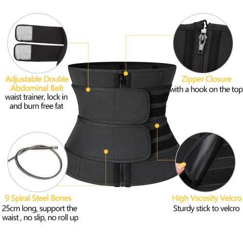 Women Waist Trainer Body Shaper Slimmer Sweat Belt Tummy Control Band