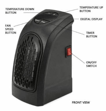 400W Winter Portable Wall-Outlet Electric Heater Warm Heating Fan Silent