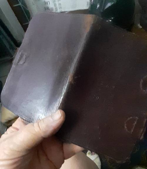 Collectors item. 70 year old leather S.A.P standard issue (Ticket/Fine note book cover).