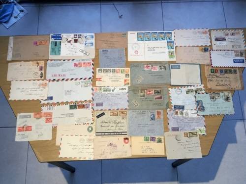 Postal History Cover LOT 31 Items Argentina Indochina USA GB Cabo Verde Denmark Malaya Singapore