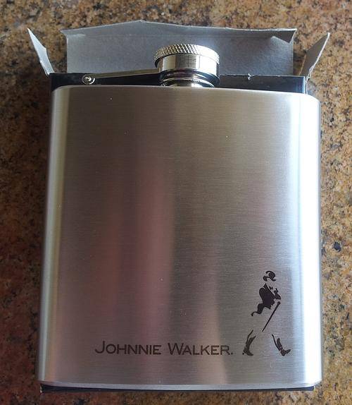 SET OF 2 JOHNNIE WALKER HIP FLASKS