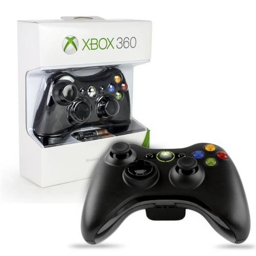 OFFICIAL XBOX 360 WIRELESS CONTROLLER / BLACK (BRAND NEW SEALED)