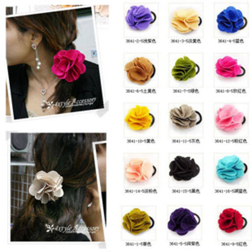 Colourful Flower Elastic Hairband and Brooch in One! 13 COLOURS AVAILABLE!!!