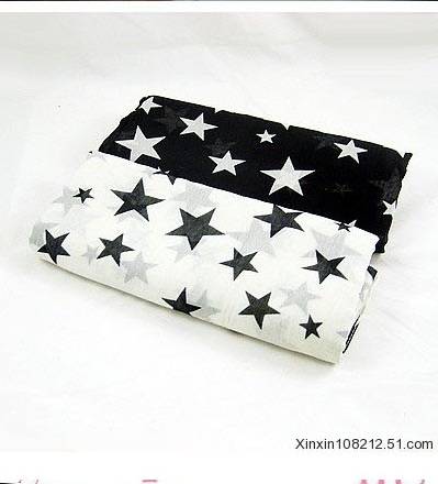 Star Printing Chiffon Scarf
