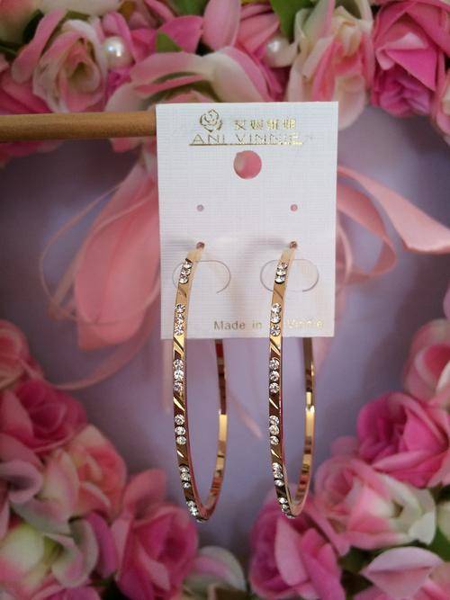 Fashion Oval Diamonte Earrings