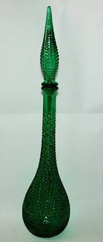 WOW! Splendid huge Jade green "GENIE" vintage bath salts bottle. 56cm tall.