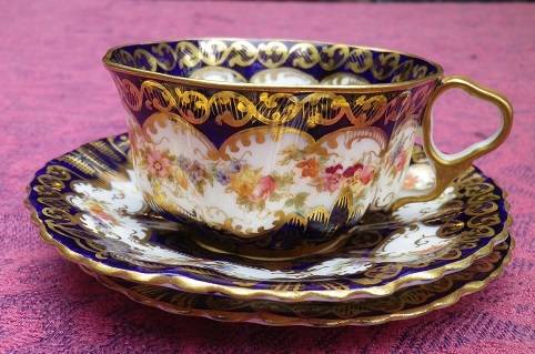 Spectacular! Rare! Beautiful! VICTORIAN c1890 CROWN STAFFORDSHIRE TRIO. No: A 807