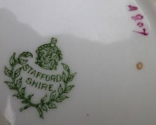 Spectacular! Rare! Beautiful! VICTORIAN c1890 CROWN STAFFORDSHIRE TRIO. No: A 807