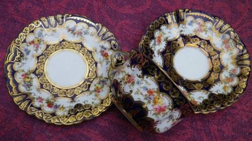 Spectacular! Rare! Beautiful! VICTORIAN c1890 CROWN STAFFORDSHIRE TRIO. No: A 807